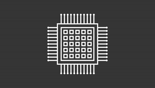 A graphic of a circuit board is shown against a black background.